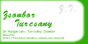 zsombor turcsany business card